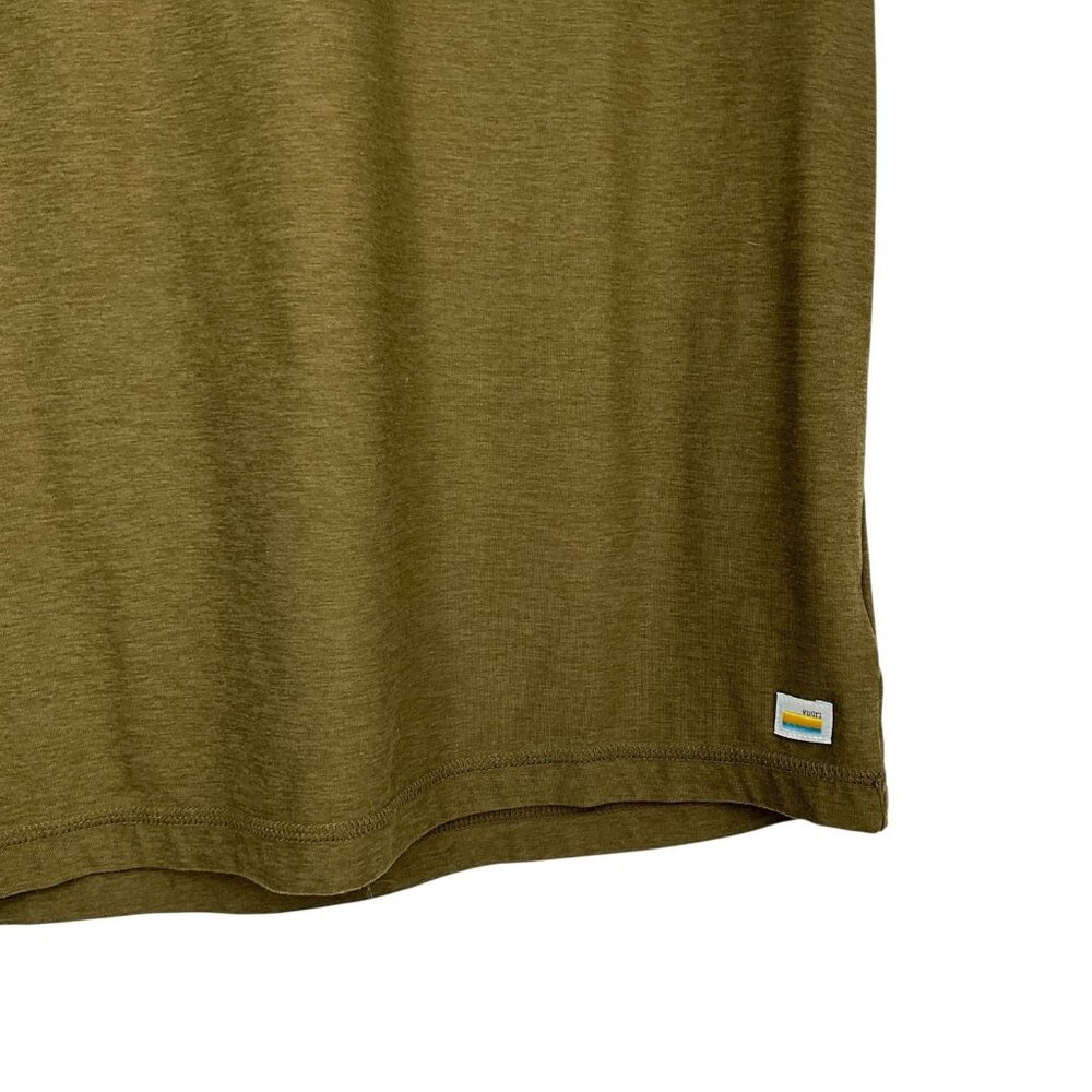 Vuori Strato Tech Tee Mens Small Green Lightweight Stretch Crew Neck V126 - Picture 3 of 9